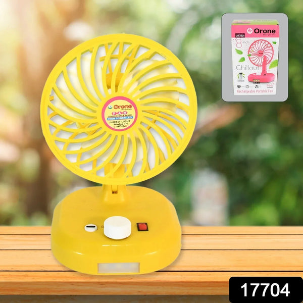 USB - C Type Rechargeable Portable Fan With LED Light Heavy Duty Motor & Foldable Fan With Charging Port Home, Outdoor, Temple - Justgrabit Inc.