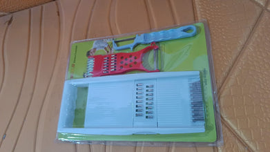 3 in 1 Kitchen Set: Grater Base, Slicing Attachment, and Peeler (3 Pcs Set) - justgrabit.in | Just Grab It