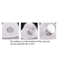 Heart Shape Activated Blinking Led Glass Cup - justgrabit.in | Just Grab It