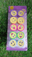 Emoticon Stamps 10 pieces in Round Shape Stamp (Multicolor / 10 Pc) - justgrabit.in | Just Grab It