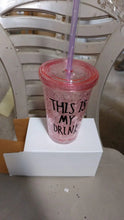Plastic Creative Cold Drink Cup, Reusable Tea Coffee Tumbler with Lid and Straw, Double Wall Plastic Drinking Sport Bottle, Travel Tumbler - Justgrabit Inc.
