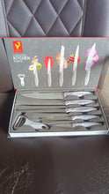 Marble Coated Stainless Steel Kitchen Knife Set (6 Pc) - justgrabit.in | Just Grab It