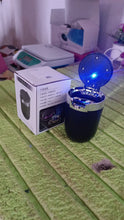 Portable Car Ashtray with Lid and Blue LED Light (1 Pc) - justgrabit.in | Just Grab It