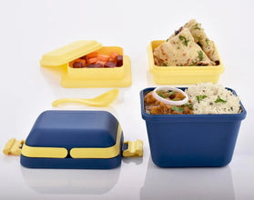 Airtight Lunch Box with Handle & Push Lock - Justgrabit Inc.