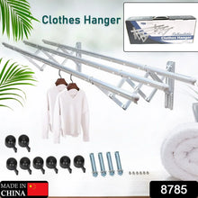 Clothes Rail Rack Clothes Drying Racks, Airer Clothes Drying Rack Wall Mounted Clotheshorse Clothes Airer Washing Cloth Line Extendable Fold Towel Rack Bar for Bathroom Indoor Outdoor - Justgrabit Inc.