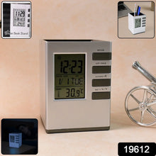 Multifunction Cube Digital Desk Clock with Pen Holder (1 Pc) - Justgrabit Inc.