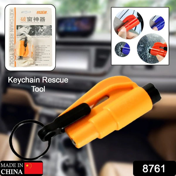 2 - in - 1 Emergency Safety Cutter – Keychain Tool for Glass Breaking & Seatbelt Cutting, Portable & Handy - Justgrabit Inc.