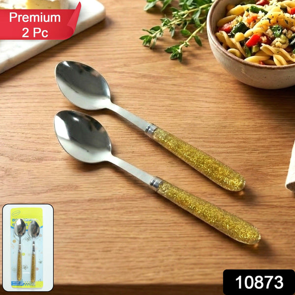 Premium Stainless Steel Dining Spoon Set (Pack of 2) - justgrabit.in | Just Grab It
