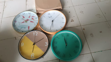 Classic Wall Clock for Home and Office – Mix Design Round 1 Pc Assorted Pattern - justgrabit.in | Just Grab It