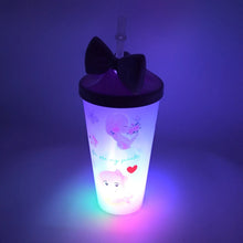Unicorn Water Bottle with Straw & Lid for Kids, Tumbler (With Light) - Justgrabit Inc.