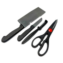 Stainless Steel Kitchen Tool Set (Butcher Knife, Standard Knife, Peeler and Kitchen Scissor) - 4 Pcs - Justgrabit Inc.