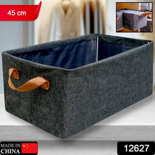 FOLDABLE STORAGE BOX HANDLES, COTTON AND LINEN STORAGE BINS AND BASKETS ORGANIZER FOR NURSERY, CLOSET, BEDROOM, HOME (45 Cm) - Justgrabit Inc.