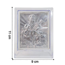 Elegant Silver Saraswati Maa Photo Frame with Stand (1 Pc) - Justgrabit Inc.