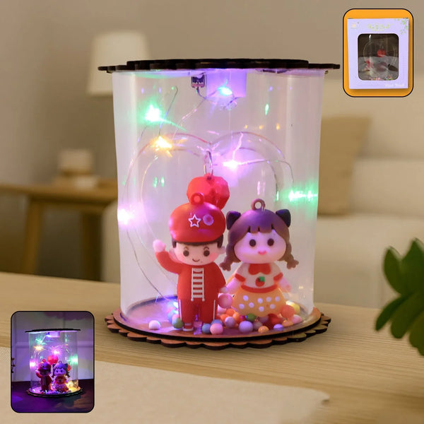 Cute LED Light Figurine Snow Globe (1 Pc) - justgrabit.in | Just Grab It
