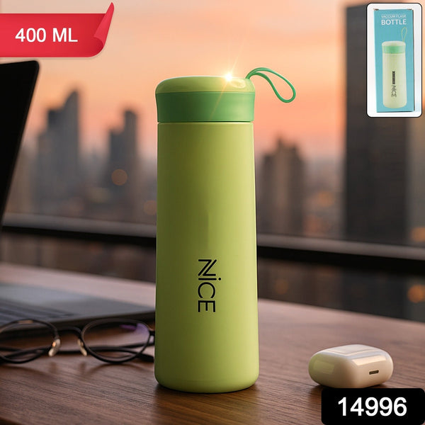 Leak - Proof Plastic Flask - (Green Color / 1 Pc / 400ML) - justgrabit.in | Just Grab It