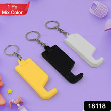 2 in 1 Plastic Keychain with Mobile Stand / Phone Holder (1 Pc / Multicolor) - justgrabit.in | Just Grab It
