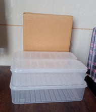 Plastic Food Storage Container for Fridge, fridge storage boxes with Lid Stackable Fridge Storage Containers freeze organizer items and storage, vegetable storage box for fridge, (3 Pcs set) - Justgrabit Inc.