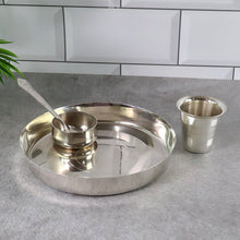 Stainless Steel Pooja Thali - (Set) - justgrabit.in | Just Grab It