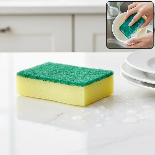 2 - in - 1 Multi - Purpose Scrub Sponge – Wear Resistant Dish & Furniture Cleaner (1 Pc) - justgrabit.in | Just Grab It