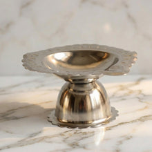 Stainless Steel Traditional Puja Diya Stand (1 Pc) - justgrabit.in | Just Grab It