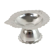 Stainless Steel Traditional Puja Diya Stand (1 Pc) - justgrabit.in | Just Grab It