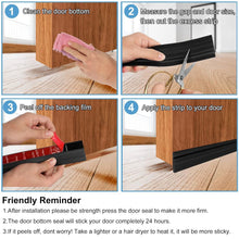 1 Meter Self - Adhesive Silicone Door Bottom Seal Strip (1 Mtr / 1 Pc) - justgrabit.in | Just Grab It