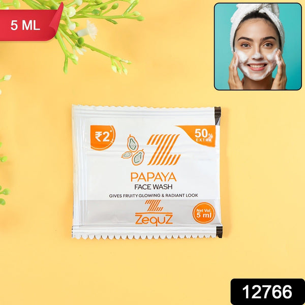 Zequz Papaya Face Wash Sachet (5 ML / 1 Pc) - justgrabit.in | Just Grab It