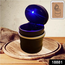 Portable Car Ashtray with Lid and Blue LED Light (1 Pc) - justgrabit.in | Just Grab It