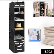9 Shelf Hanging Closet Organizer with 5 Drawer Organizers - justgrabit.in | Just Grab It