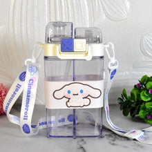 2in1 Dual Compartment Water Bottle with Straw and Adjustable Shoulder Straps (1 Pc / Multi color) - justgrabit.in | Just Grab It