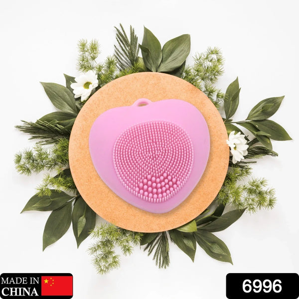 Waterproof Heart - Shaped Face Wash Brush | Silicone Facial Cleansing & Exfoliating Scrubber for Women - justgrabit.in | Just Grab It