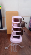 Rotating Spice Jars Vertical Rotatable Seasoning Box 5 Section / Tier With 5 Spoon (1 Set) - justgrabit.in | Just Grab It