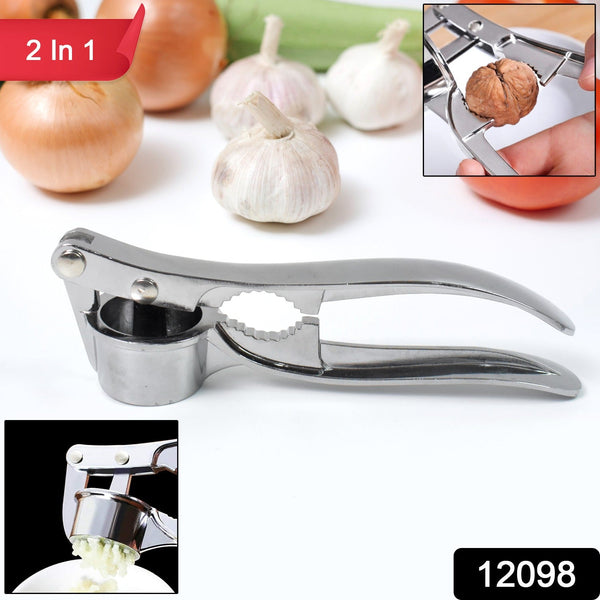 2 in1 Garlic Masher Premium Garlic Press & Walnut Cracker Opener (1 Pc) - justgrabit.in | Just Grab It