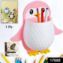 Penguin Storage Box, Adhesive Remote Case, Electric Toothbrushes Holder, Universal Controller Holder, Wall Nightstand, Office Plastic Wall Mount - Justgrabit Inc.