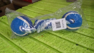 Durable Cotton Rope Dog Toy Two - Way Ball Design (1 Pc) - justgrabit.in | Just Grab It