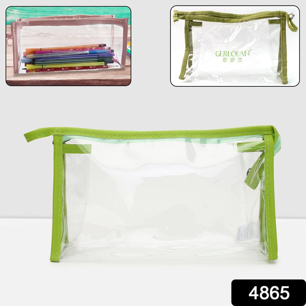 Transparent Zipper Closing Pouch (1 Pc) - justgrabit.in | Just Grab It