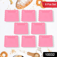 Square Plastic Dinner Plate Snacks / Breakfast, Restaurant Serving Trays Home School Coffee Hotel Kitchen Office (8 Pcs Set) - Justgrabit Inc.