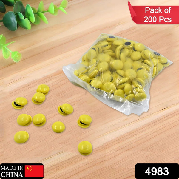 White Board Magnetic Particle Circle 2cm Color Magnetic Nail Household Teaching Magnet Strong Plastic Magnetic Buckle (Pack of 200pc) - Justgrabit Inc.