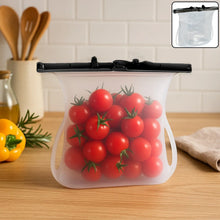 Reusable Silicone Food Storage Bag – Leakproof, Flat Bottom, Freezer & Microwave Safe, BPA - Free Snack & Sandwich Bag (1 Pc) - Justgrabit Inc.