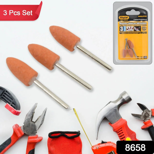 Bullet Shape Rotary Grinding Stone Set (3 Pcs Set) - justgrabit.in | Just Grab It