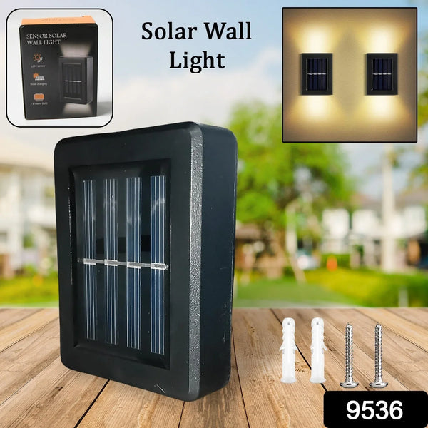 Solar Wall Lights Small Fence Lights Solar Powered Up Down LED Porch Light Garden Lights Outdoor Solar Landscape Lights WaterProof Light (1 Pc) - Justgrabit Inc.