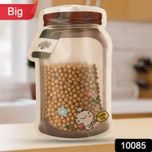 Plastic Transparent Big Jar Shaped Pouch With Zipper (1 Pc) - Justgrabit Inc.