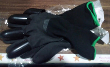 Garden Farming Gloves With Hand Fingertips & Plastic Claws (1 Pair) - Justgrabit Inc.