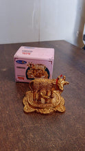 Metal Golden Kamdhenu Cow with Calf (1 Pc) - Justgrabit Inc.