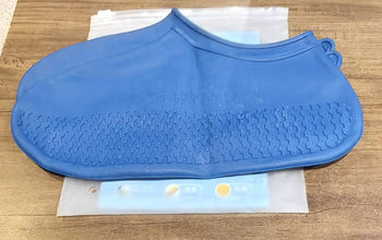 Blue Non - Slip Silicone Rain Anti skid Waterproof Fordable Boot Shoe Cover (1 Pair) - justgrabit.in | Just Grab It