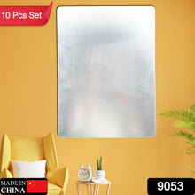 10PC BIG SQUARE ADHESIVE - BATHROOM - MIRROR - WALL - Justgrabit Inc.