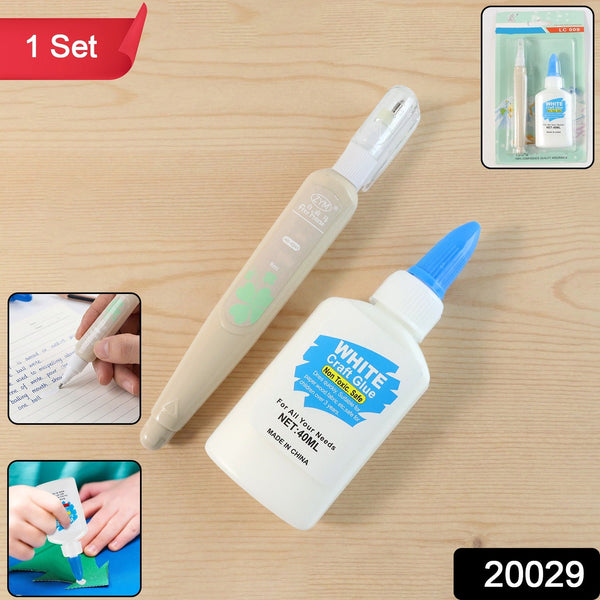 Multipurpose Craft Glue & Correction Pen Combo (1 set) - justgrabit.in | Just Grab It