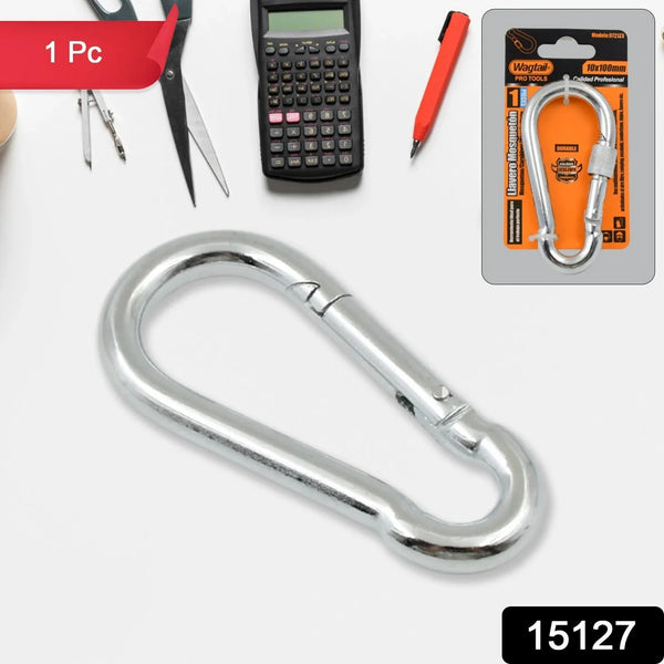 Snap Hook With Screw - Stainless Steel Snap Hook Clip Heavy Duty, Carabiner Clip (10×100 MM / 1 Pc) - justgrabit.in | Just Grab It