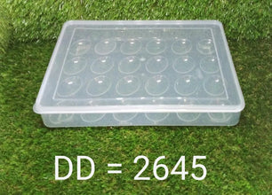 24 Grids Plastic Egg Box Container Holder Tray for Fridge with Lid for 2 Dozen Egg Tray - Justgrabit Inc.