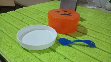 Smily Plastic lunch box, Small Box With 2in1 Spoon pack of 1 - justgrabit.in | Just Grab It